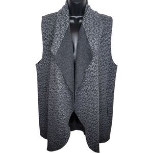 Adrienne Vittadini wool blend open front drape vest size XL